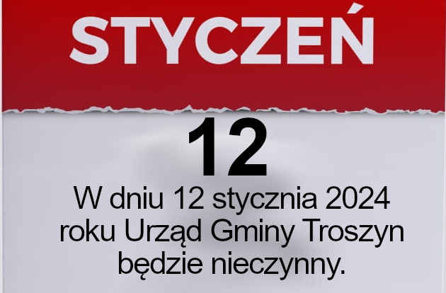  12 stycznia 2024 wolny od pracy
